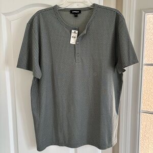 Express Men's Green Patterned Shirt. Brand New With Tag. Never Worn